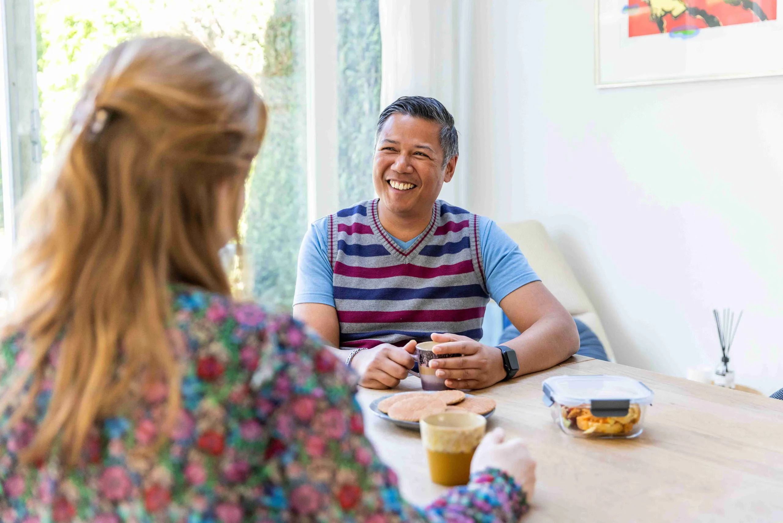Suryono en Sanne in gesprek